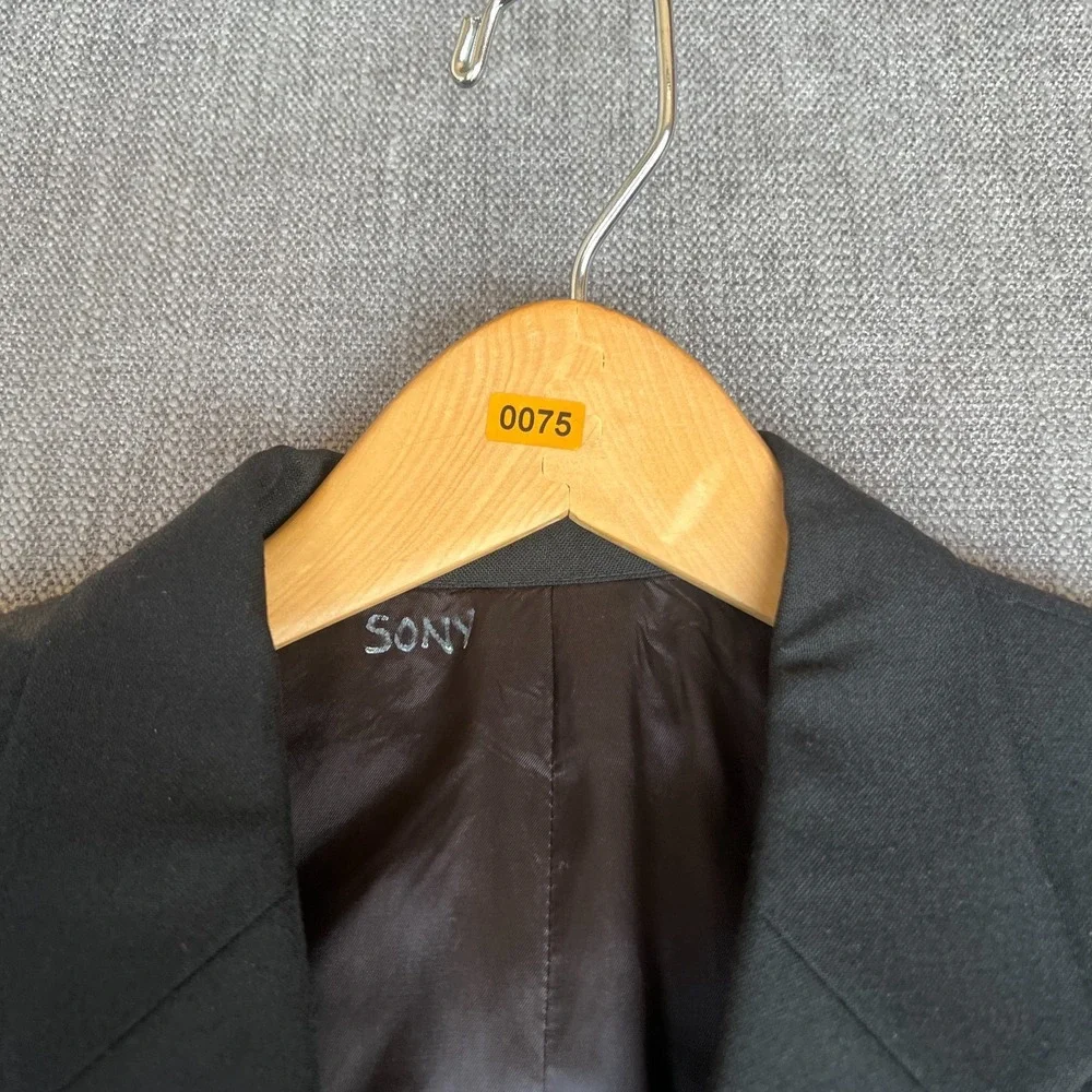 Mens Jacket Blazer 38S Black Single-Breasted Professional Business Office Career